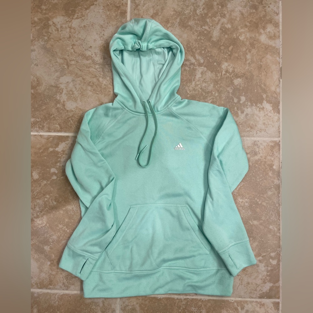 adidas Mint Green Ultimate Hoodie - Lightweight Pullover